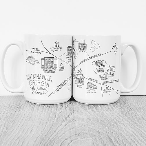 Watkinsville, Georgia Map Mug