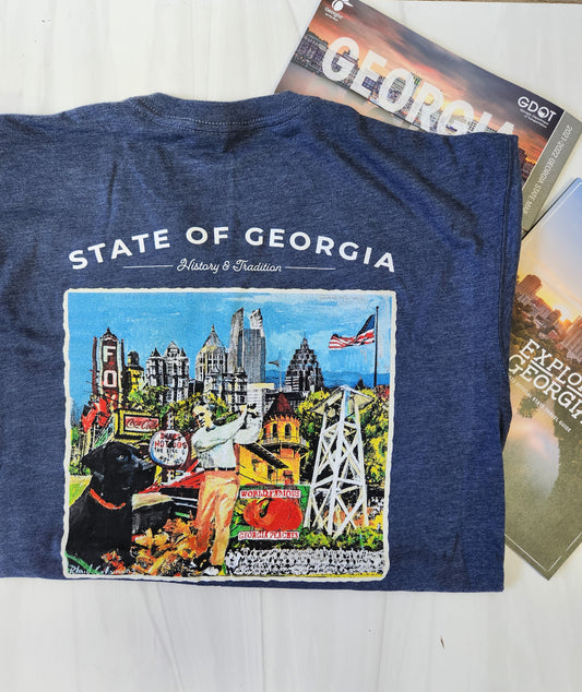 Georgia Montage Short Sleeve Pocket Tee