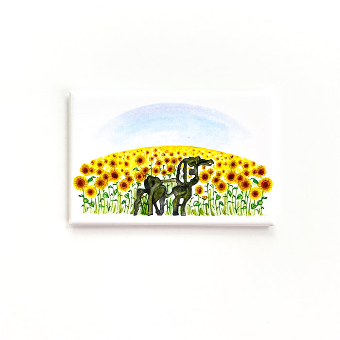 Iron Horse Sunflower Magnet