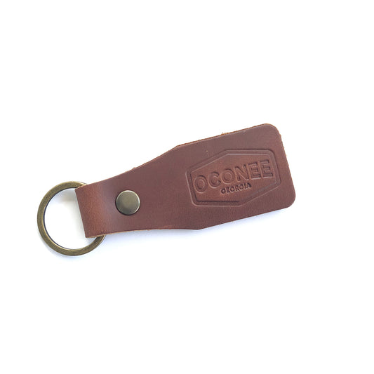Handmade Tag Leather Keychain